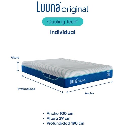 Colchón Individual Original Cooling Firme Luuna