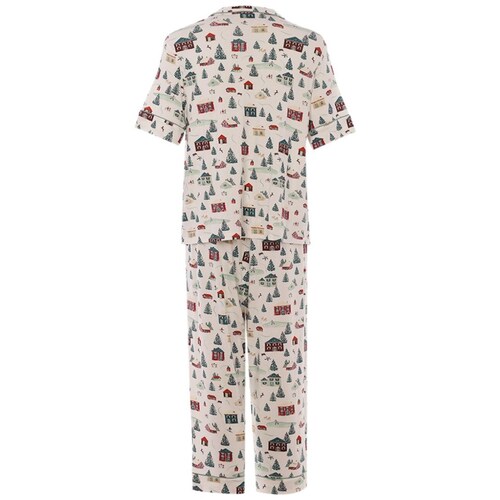 Pijama de Navidad con Playera Y Capri para Mujer Life Styler