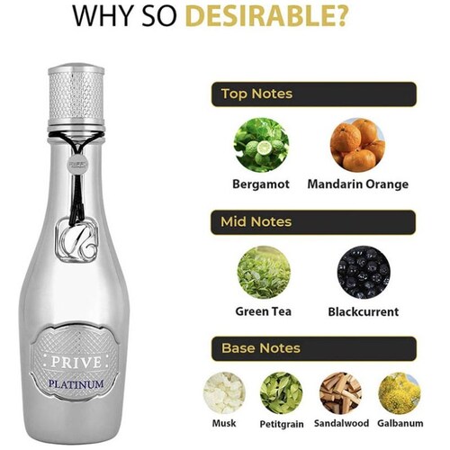 Eau de Parfum Riiffs Prive Platinum Champagne 100 Ml para Hombre
