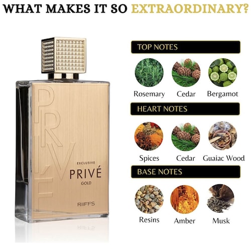 Eau de Parfum Riiffs Exclusive Prive Gold 100 Ml Unisex