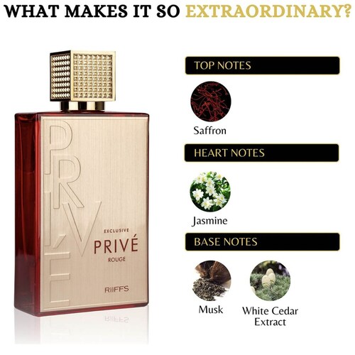 Eau de Parfum Riiffs Exclusive Prive Rouge 100 Ml Unisex