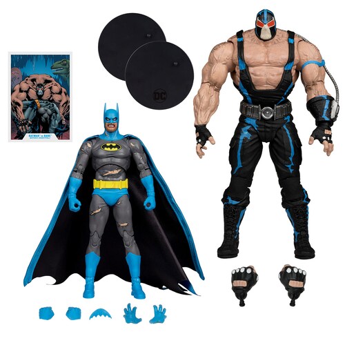2 Pack Figura 7" y Megafigura Batman Vs Bane (Knightfall) Spin Master