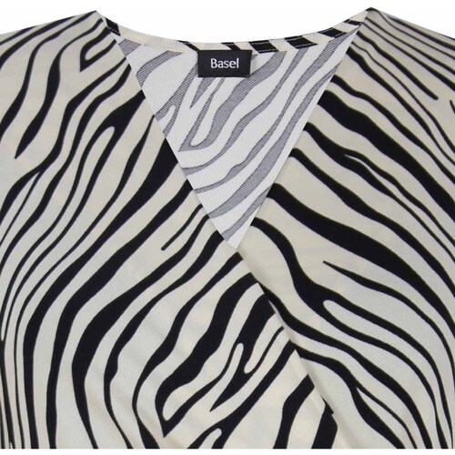 Blusa Escote V Cruzado y Manga 3/4 para Mujer Basel