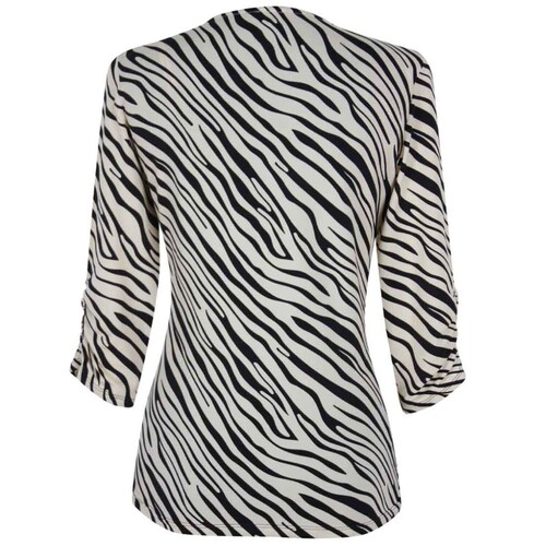 Blusa Escote V Cruzado y Manga 3/4 para Mujer Basel