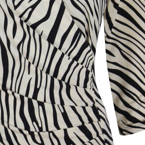 Blusa Escote V Cruzado y Manga 3/4 para Mujer Basel
