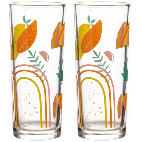 Set 6 Piezas Vasos de Vidrio y Canasta Home & Details