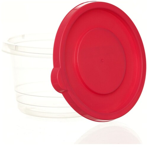 Set 3 Recipientes Plástico Tapa Rojo 1230 Ml Koopman