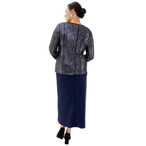 Vestido con Escote Redondo para Mujer Talla Extra la Difference