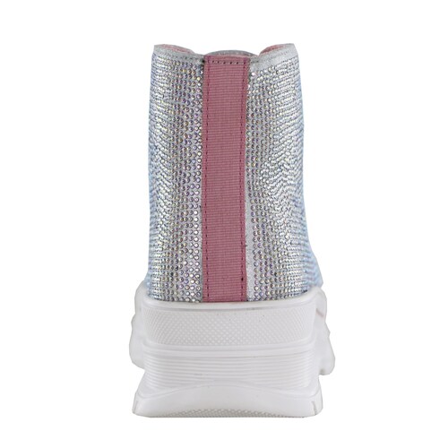  Tenis Bota con Brillo 18-23 Bambino para Niña