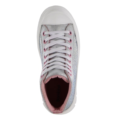  Tenis Bota con Brillo 18-23 Bambino para Niña