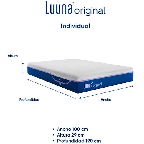 Colchón de Caja Individual Original Suave Luuna