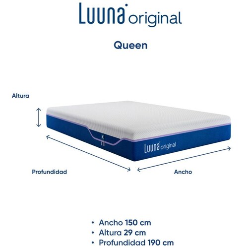 Colchón de Caja Queen Size Original Firme Luuna