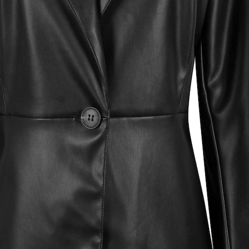 Saco 3/4 de Tacto Piel para Mujer Basel