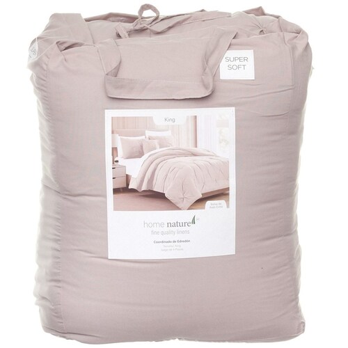 Edredón Poliéster King Taupe Vintage Home