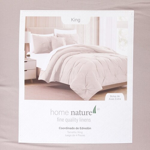 Edredón Poliéster King Taupe Vintage Home