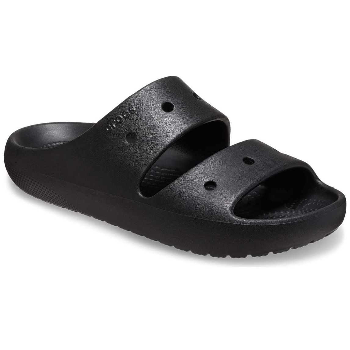 Crocs Sandalias Negras De Cuero Sandalia Negra Classic Para