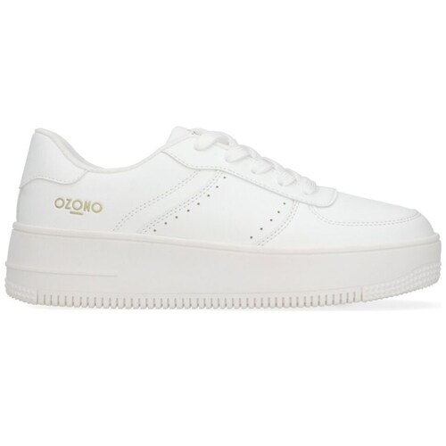 Tenis Casual Blanco con Agujeta para Mujer Capa de Ozono