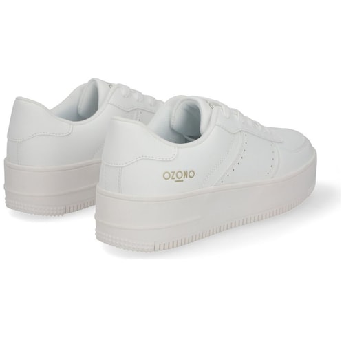 Tenis Casual Blanco con Agujeta para Mujer Capa de Ozono