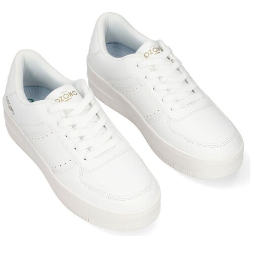 Tenis Casual Blanco con Agujeta para Mujer Capa de Ozono