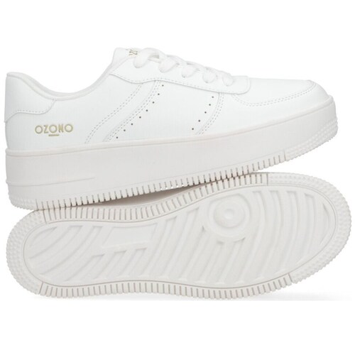 Tenis Casual Blanco con Agujeta para Mujer Capa de Ozono