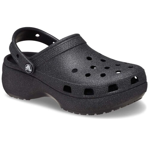 Sandalia Negra Classic Plataforma Glit para Mujer Crocs
