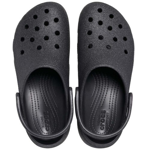 Sandalia Negra Classic Plataforma Glit para Mujer Crocs