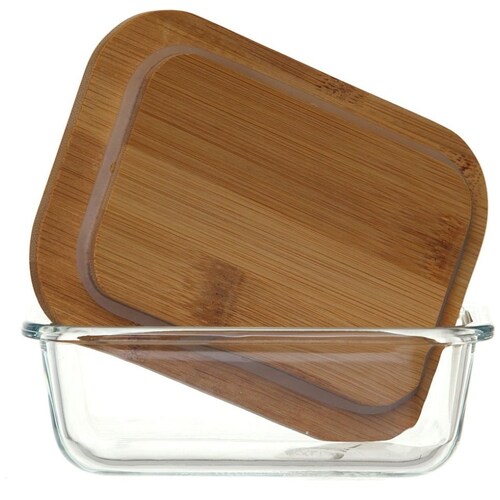 Refractario Vidrio con Tapa 370 Ml Koopman