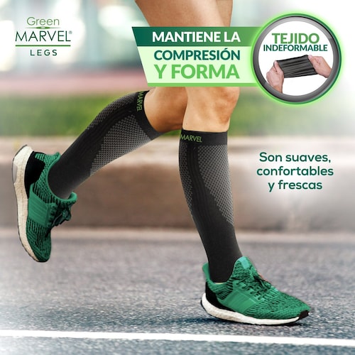 Medias de Compresión Green Marvel Legs S-M para Mujer