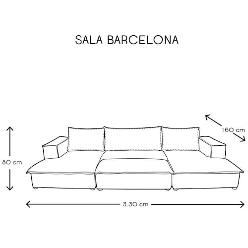 Home Nature Chaise Barcelona 2 Brazo Izquierdo