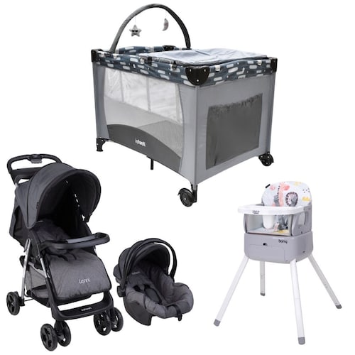 Bundle Triple Sistema de Viaje, Cuna de Viaje y Silla Alta de Viaje Infanti