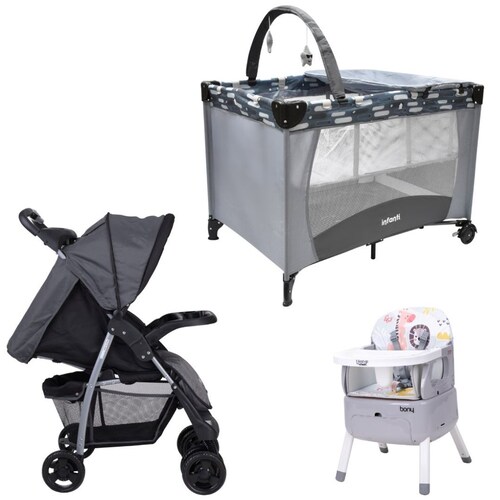 Bundle Triple Sistema de Viaje, Cuna de Viaje y Silla Alta de Viaje Infanti