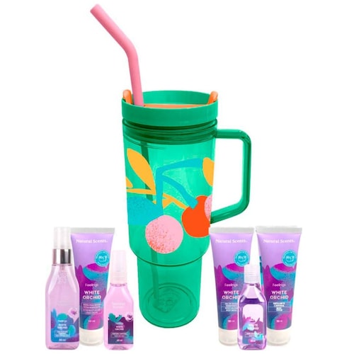 Set Natural Scents Bote Jumbo White Orchid 6 Pz para Mujer