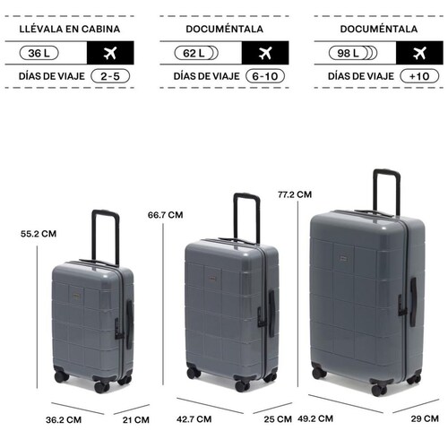 Maleta Lite 20 Gris Mappa