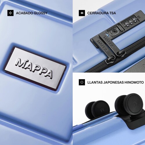 Maleta Lite 24" Azul Claro Mappa