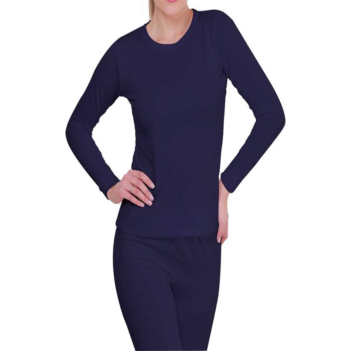 Jera Blusa Termica Afelpada Cuello Redondo Blusa Termica Afelpada