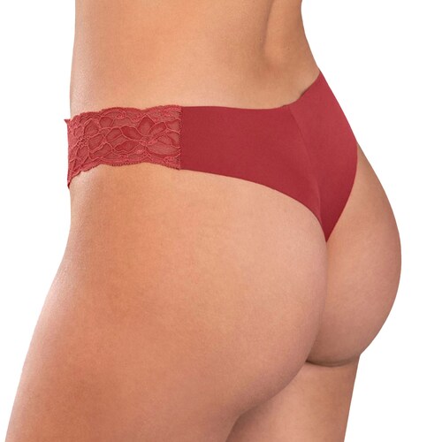 Brasilera Tanga con Toques Encaje para Mujer Leonisa