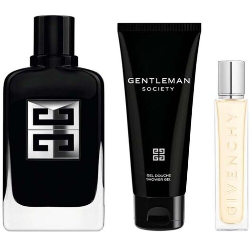 Set Eau de Parfum Givenchy Gentleman Society 100 Ml + Gel de Ducha el Cabello Y Cuerpo 75 Ml + Perfumero de Viaje en Spray 12.5 Ml para Hombre