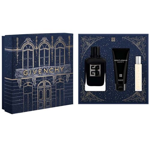 Set Eau de Parfum Givenchy Gentleman Society Extreme 100 Ml + Shower Gel 75 Ml+ Perfumero de Viaje 12.5 Ml para Hombre