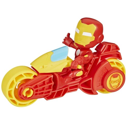 Marvel Spidey y Sus Sorprendentes Amigos Set Iron Man Motocicleta