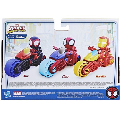 Marvel Spidey y Sus Sorprendentes Amigos Set Iron Man Motocicleta