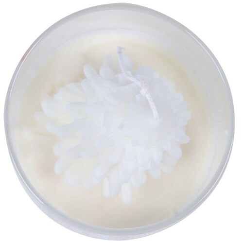 Vela Árbol Navidad Blanco 10 Cm Parafina Vidrio Home & Details