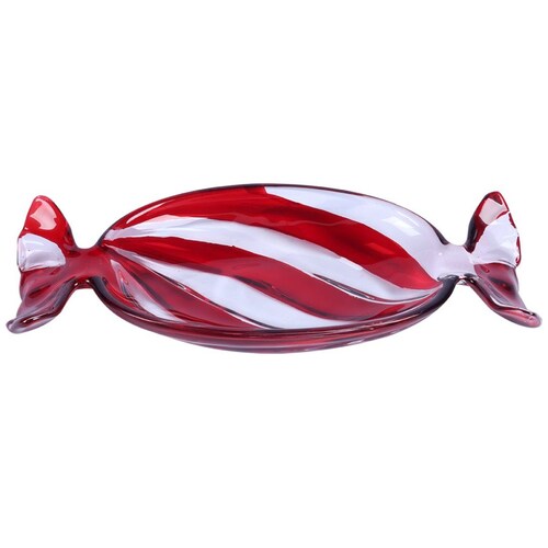 Dulcero Candy Vidrio Rojo 23 Cm Home & Details