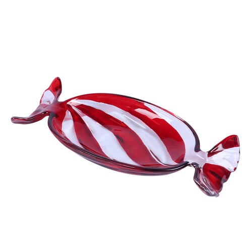 Dulcero Candy Vidrio Rojo 23 Cm Home & Details