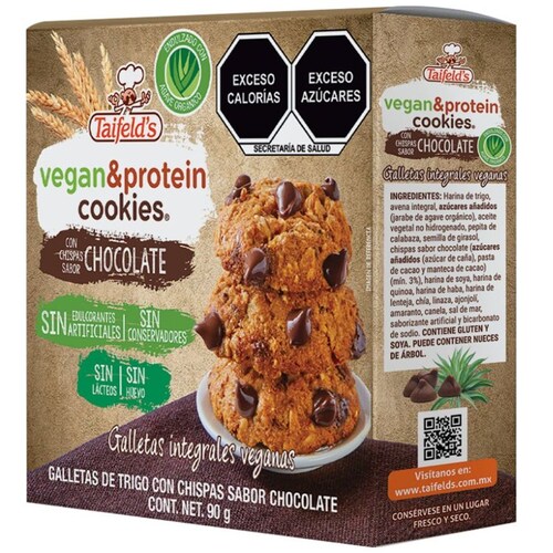 Galletas Veganas  Integrales con Chispas 90G Taifelds