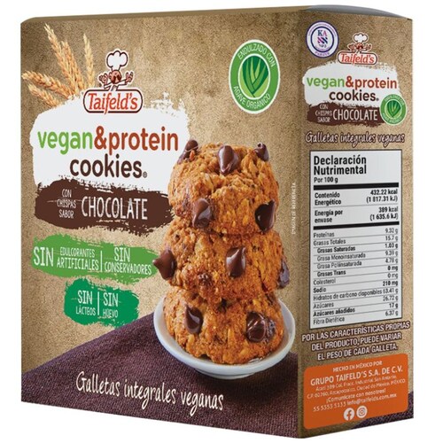 Galletas Veganas  Integrales con Chispas 90G Taifelds