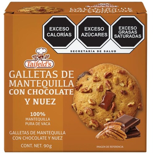 Galletas de Mantequilla con Chocolate Y Nuez 90G Taifelds