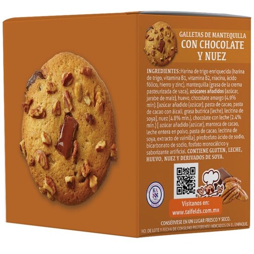 Galletas de Mantequilla con Chocolate Y Nuez 90G Taifelds