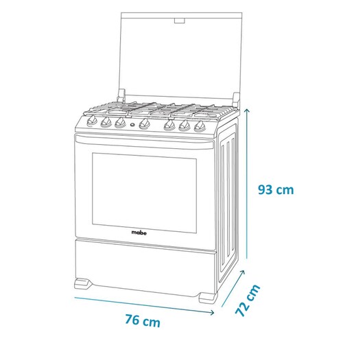 Estufa Mabe 30” Inox con Tecnología Ultimate Mabe