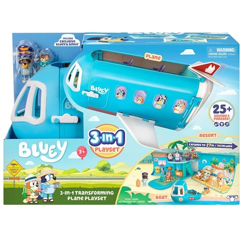 Bluey S11 3 In 1 Airplane Playset Bandai