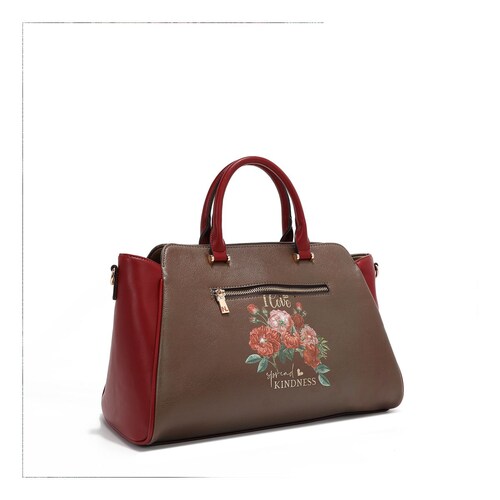 Bolso Satchel Nicole Lee Café para Mujer